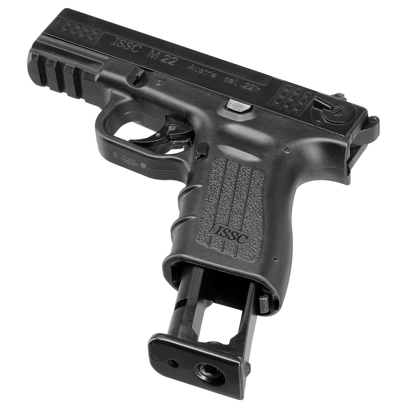 ASG ISSC M22 CO2 Luftpistole Kal. 4,5mm BB Blowback Metallschlitten schwarz Bild 4