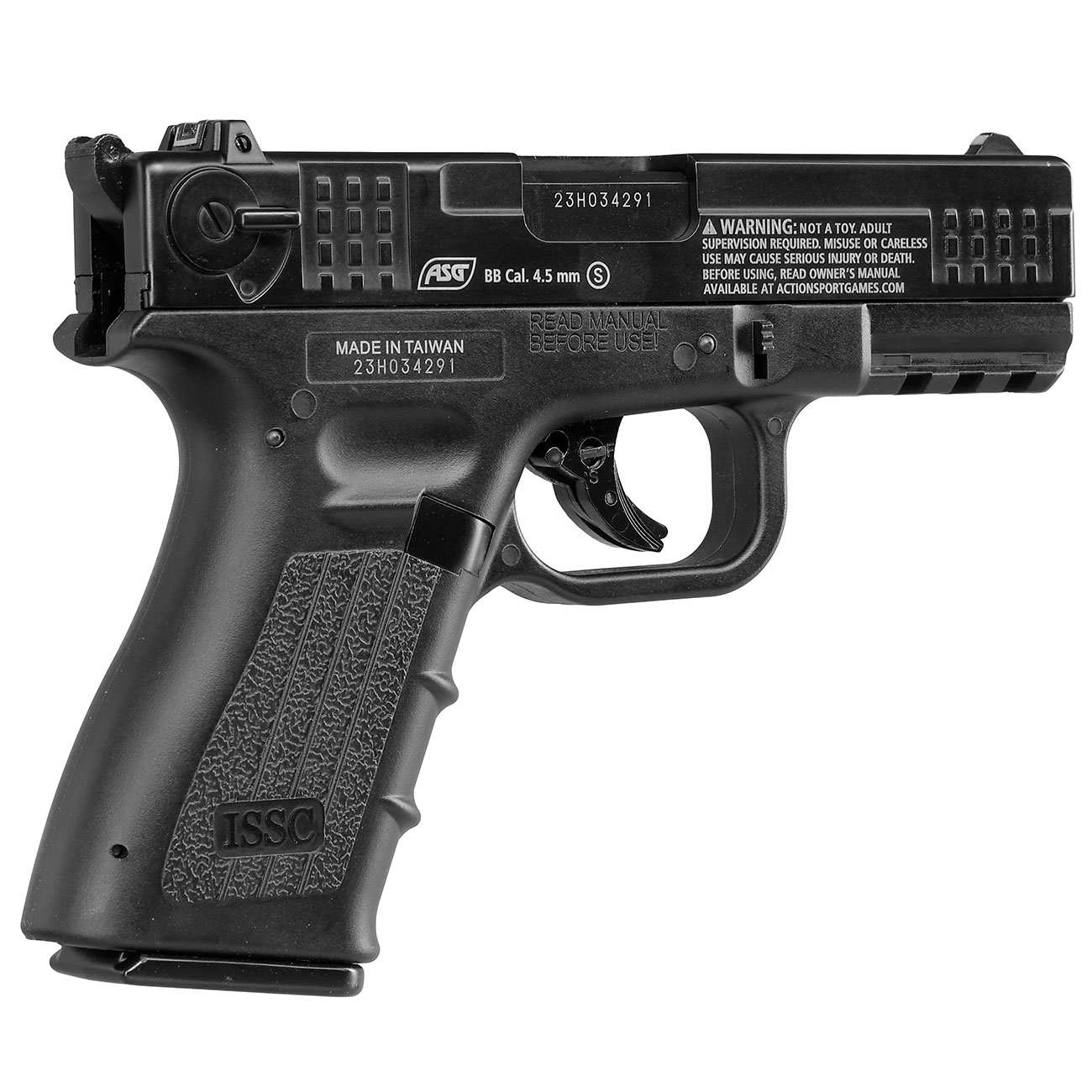 ASG ISSC M22 CO2 Luftpistole Kal. 4,5mm BB Blowback Metallschlitten schwarz Bild 8