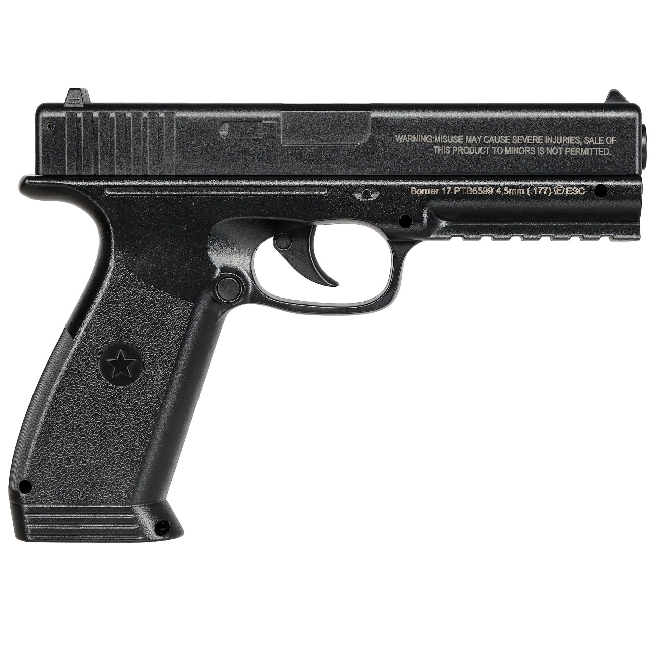Borner 17 CO2 Luftpistole Kal. 4,5mm BB schwarz Bild 3