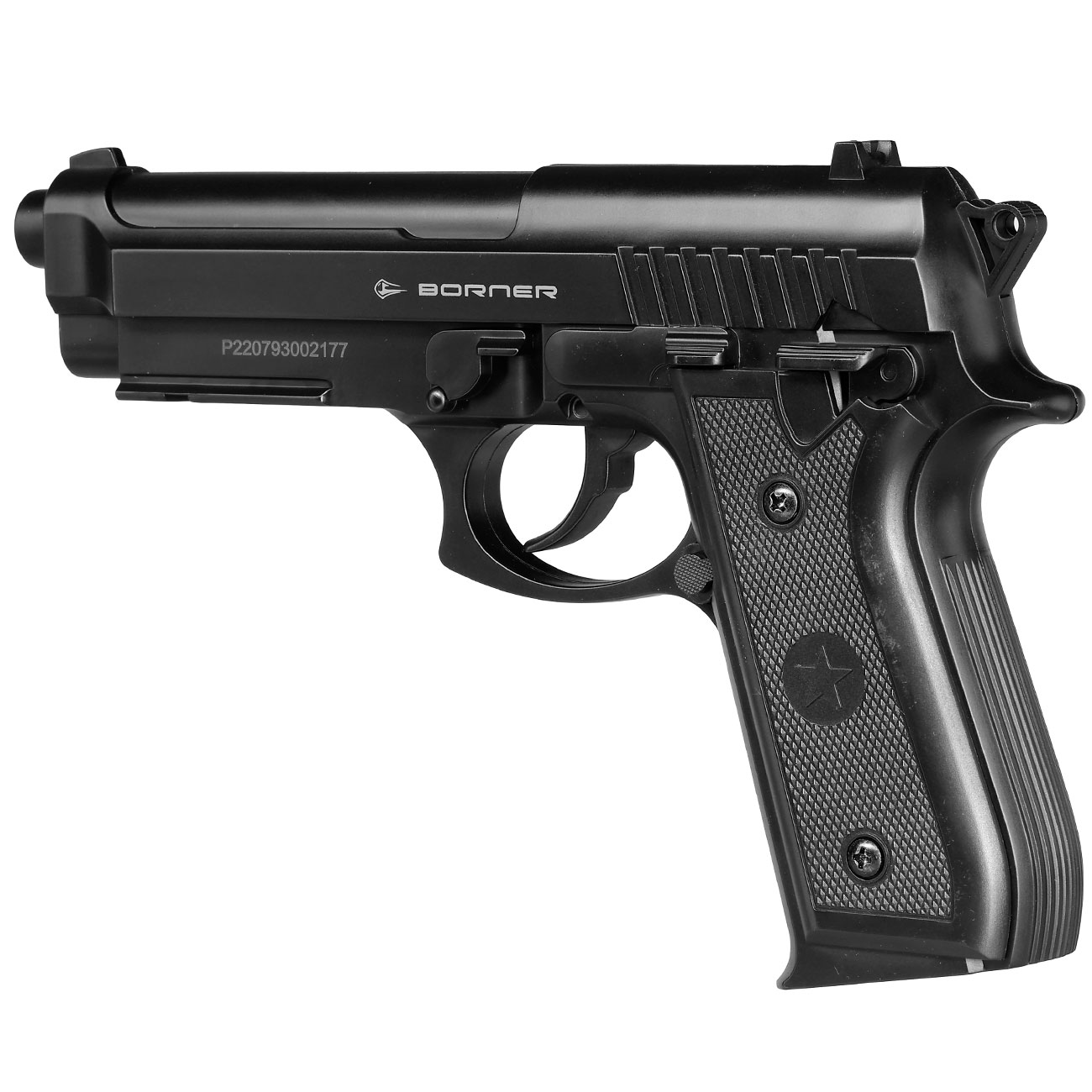 Borner 92 CO2 Luftpistole Kal. 4,5mm BB schwarz Bild 2