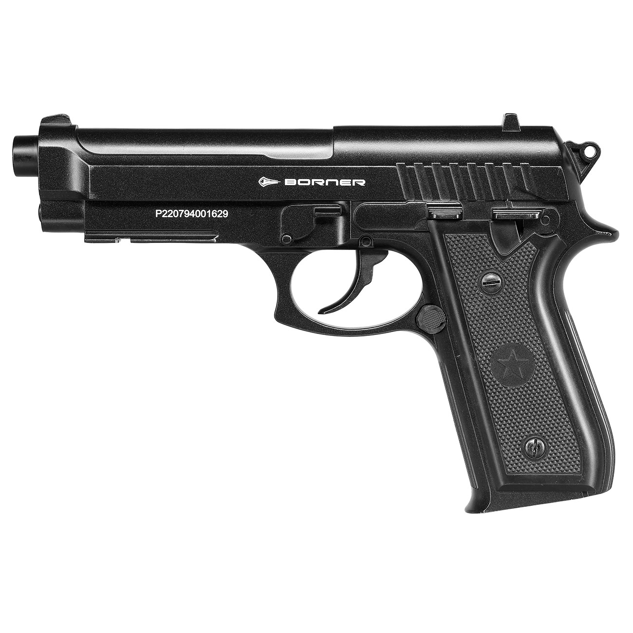 Borner 92M CO2 Luftpistole Kal. 4,5mm BB Vollmetall schwarz