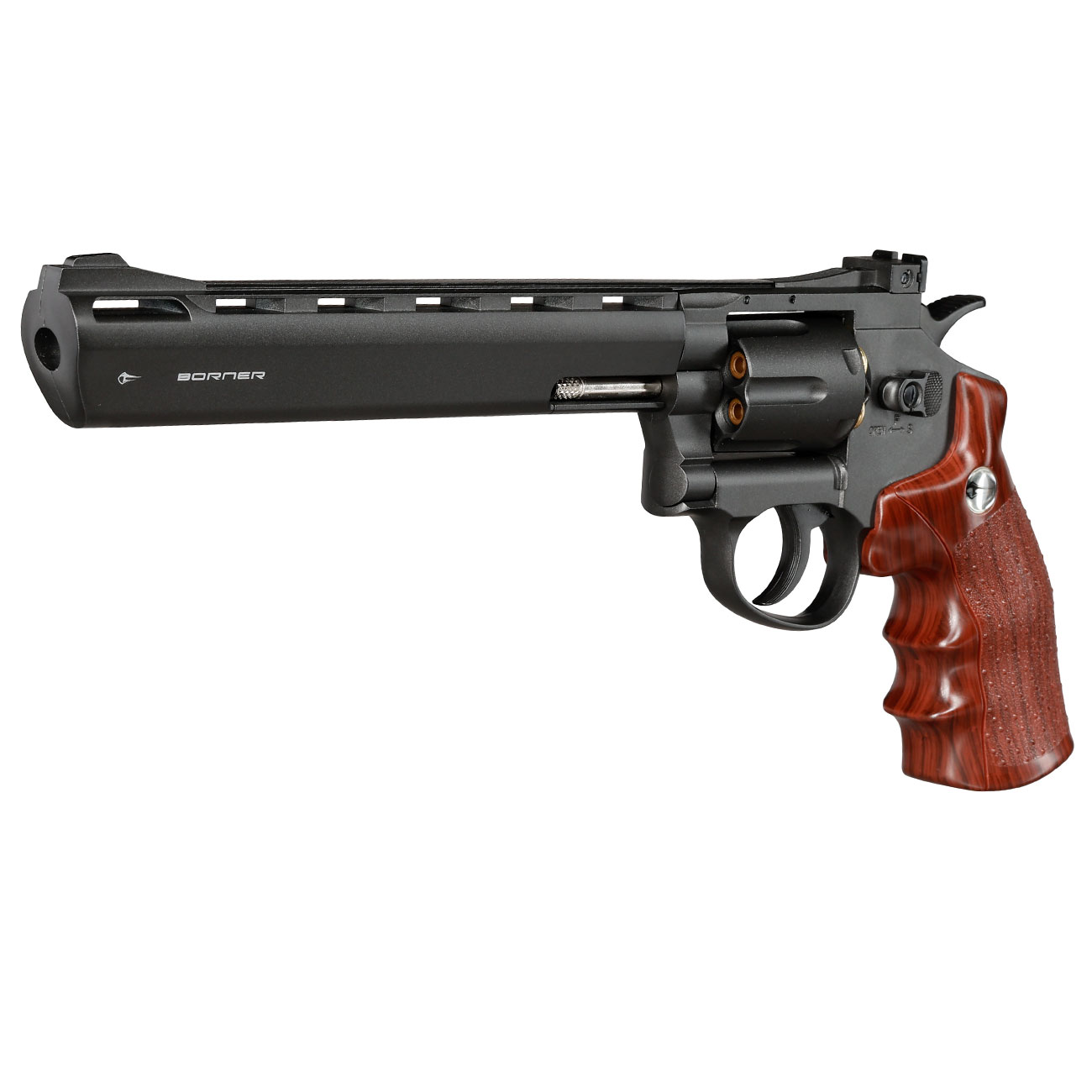 Borner Super Sport 703 CO2-Revolver Kal. 4,5 mm BB Vollmetall schwarz inkl. Speedloader & Ersatzhlsen Bild 1