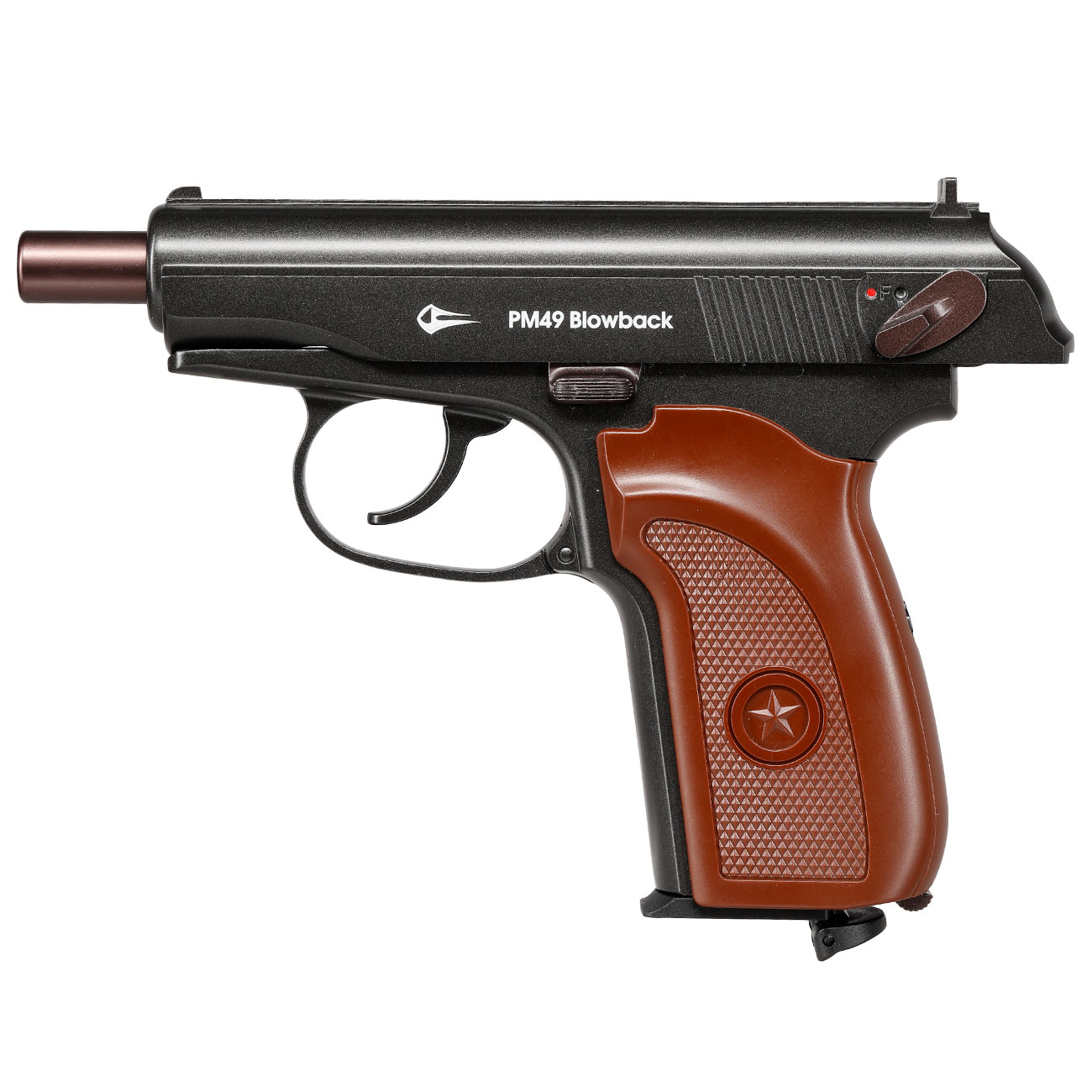 Borner PM49 CO2 Luftpistole Kal. 4,5 mm BB Blowback Metallschlitten schwarz Bild 6