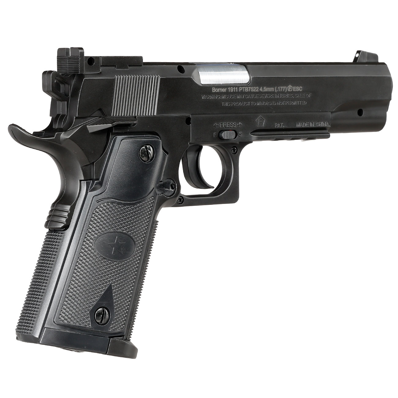 Borner 1911 CO2 Luftpistole Kal. 4,5mm BB schwarz Bild 7