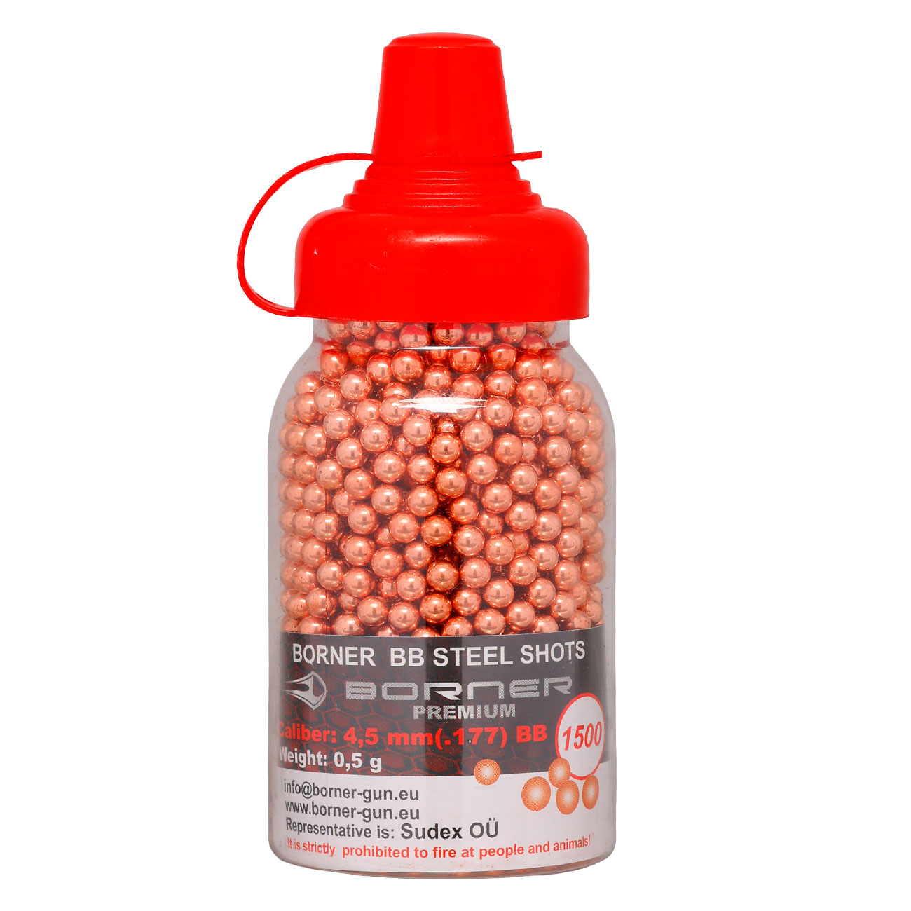 Borner Premium Stahl-BBs Kal. 4,5 mm 1500er Schnelllader gold