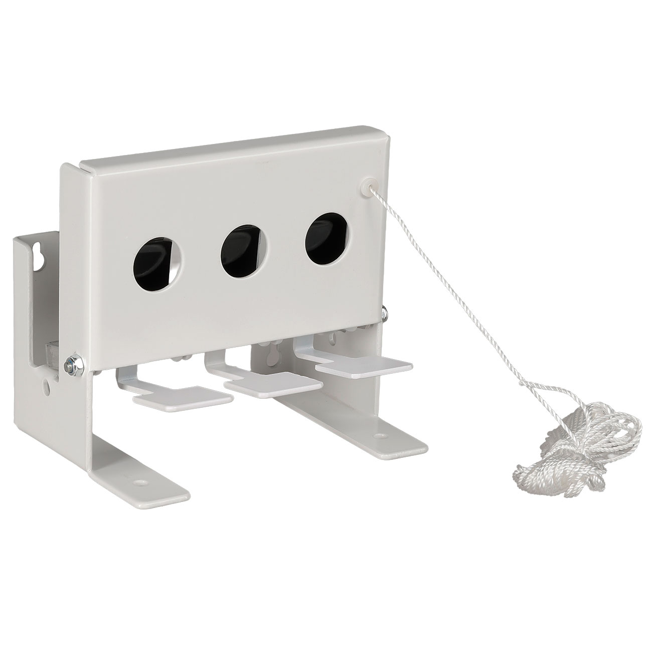 ASG 3-Loch Match Competition Target Zielsystem aus Stahlblech mit Seilzugsystem weiss