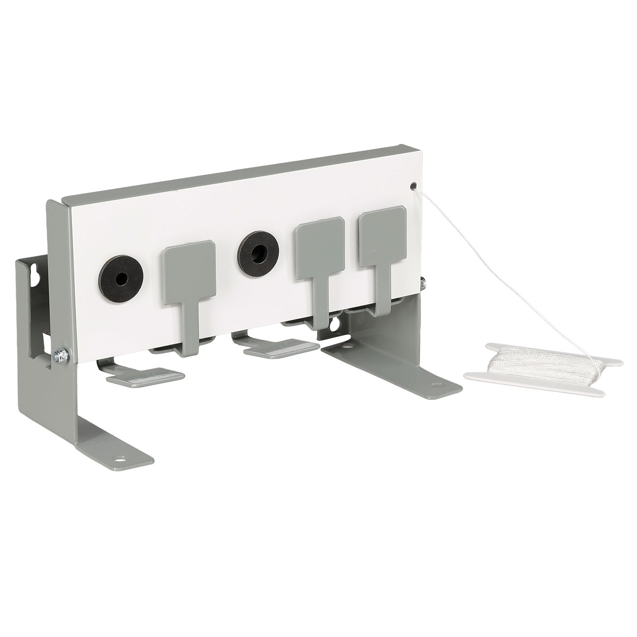 ASG 5-Loch Match Competition Target Zielsystem aus Stahlblech mit Seilzugsystem grau Bild 1