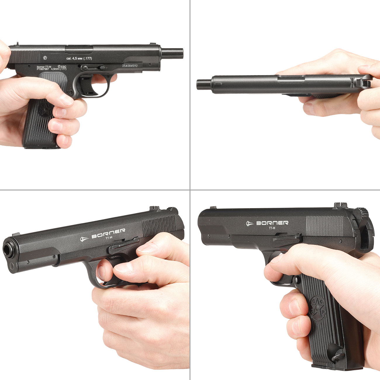 Borner TT-M CO2 Luftpistole Kal. 4,5mm BB Non-BlowBack Vollmetall grau Bild 10