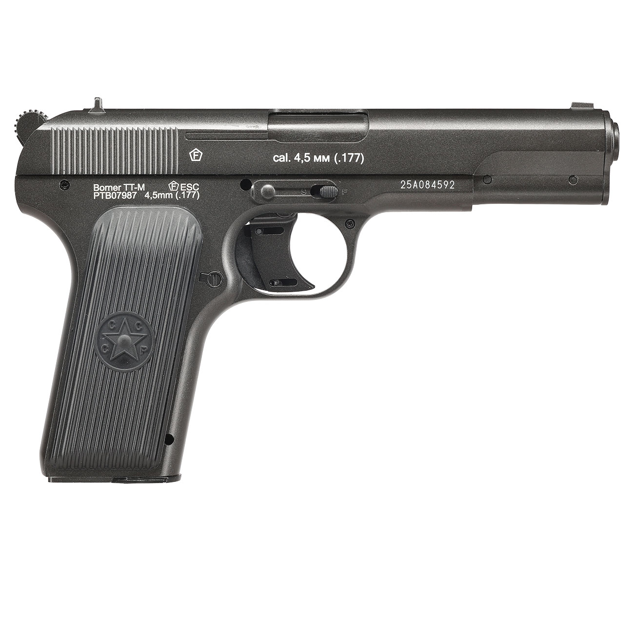 Borner TT-M CO2 Luftpistole Kal. 4,5mm BB Non-BlowBack Vollmetall grau Bild 3