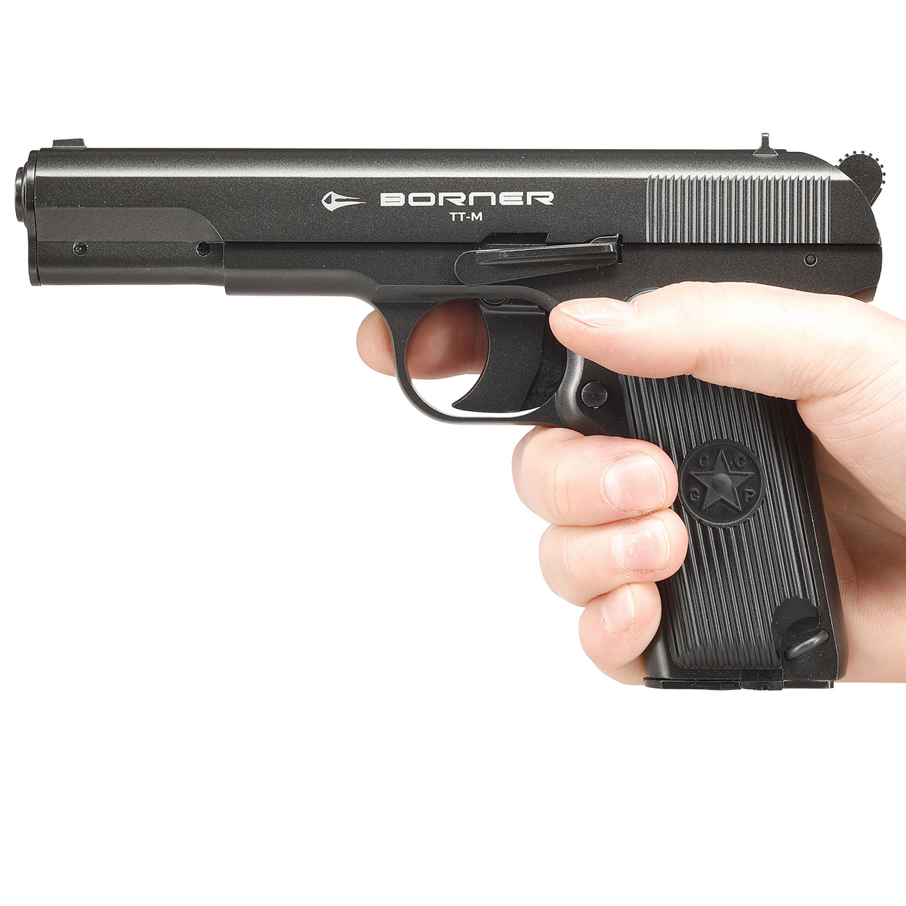 Borner TT-M CO2 Luftpistole Kal. 4,5mm BB Non-BlowBack Vollmetall grau Bild 5