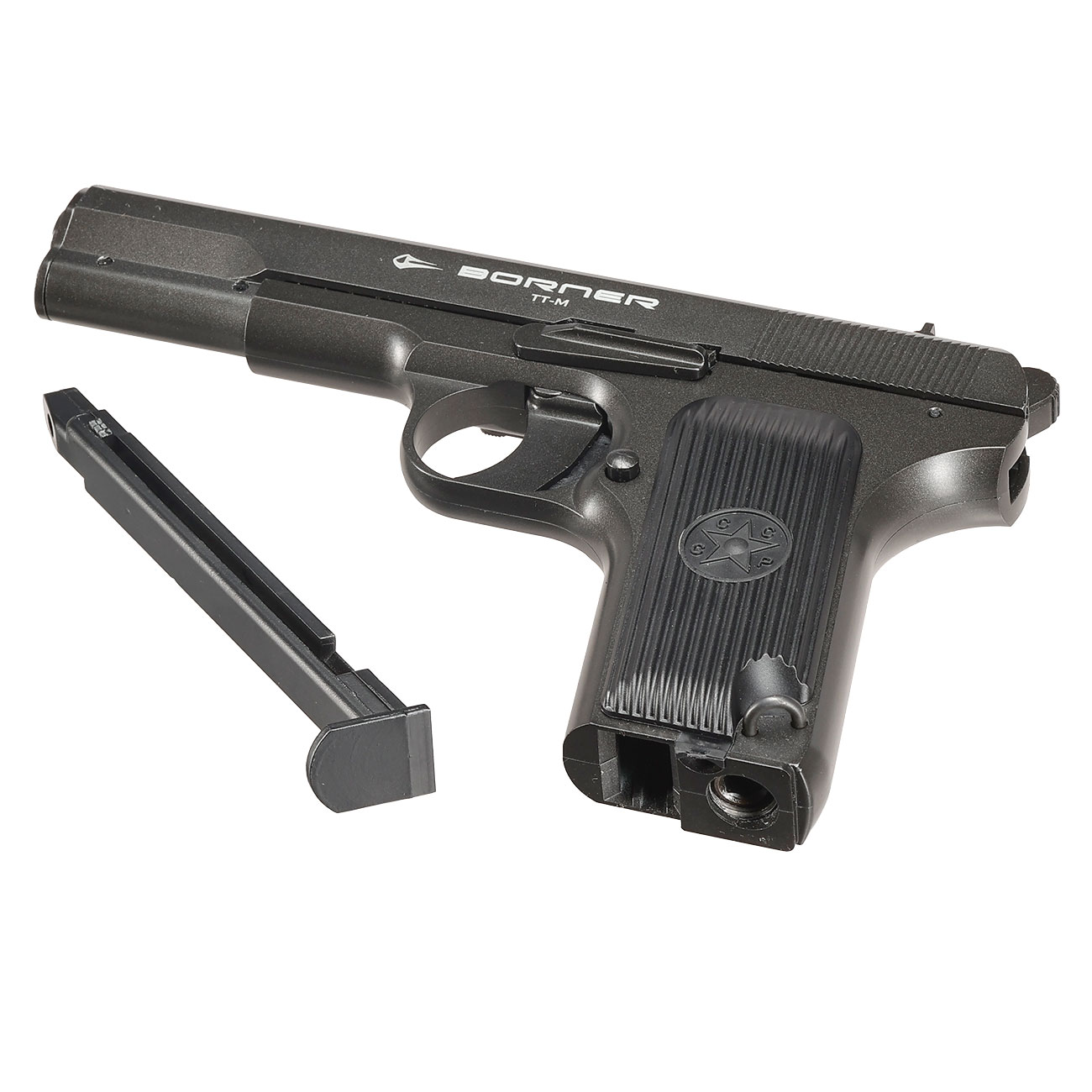 Borner TT-M CO2 Luftpistole Kal. 4,5mm BB Non-BlowBack Vollmetall grau Bild 7