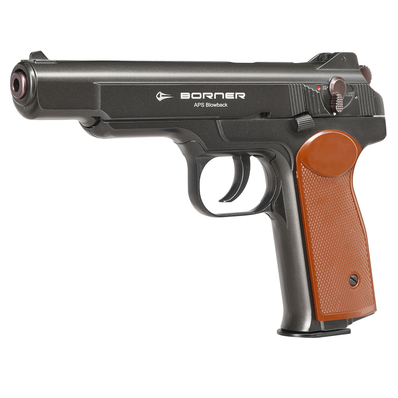 Borner APS CO2 Luftpistole Kal. 4,5mm BB BlowBack Vollmetall schwarz Bild 2