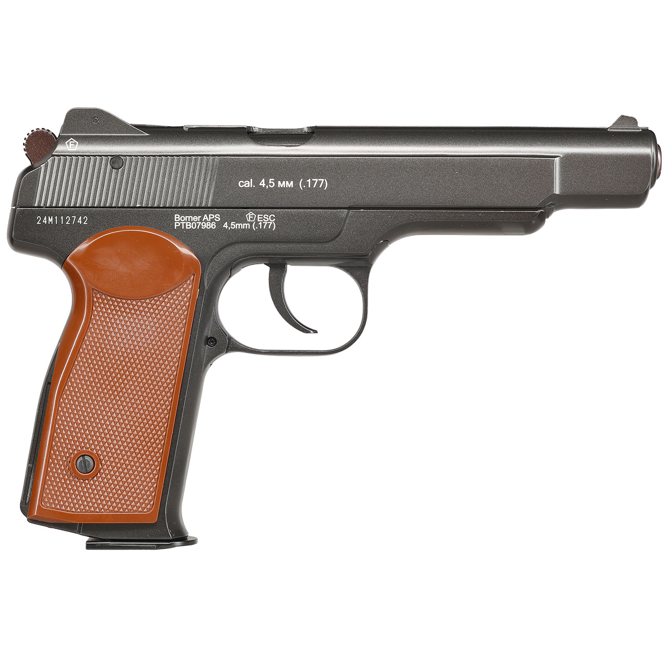 Borner APS CO2 Luftpistole Kal. 4,5mm BB BlowBack Vollmetall schwarz Bild 3