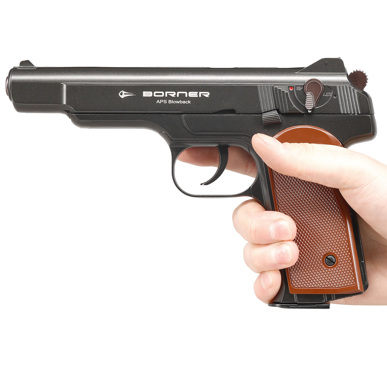 Borner APS CO2 Luftpistole Kal. 4,5mm BB BlowBack Vollmetall schwarz Bild 5