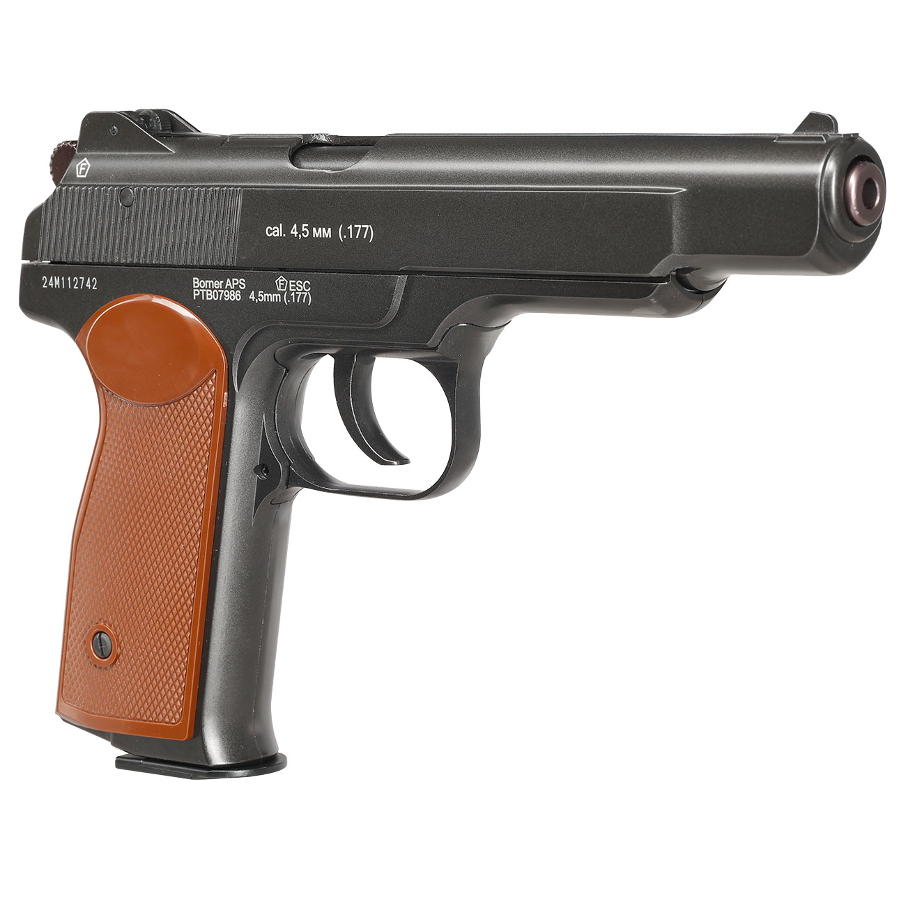 Borner APS CO2 Luftpistole Kal. 4,5mm BB BlowBack Vollmetall schwarz Bild 8