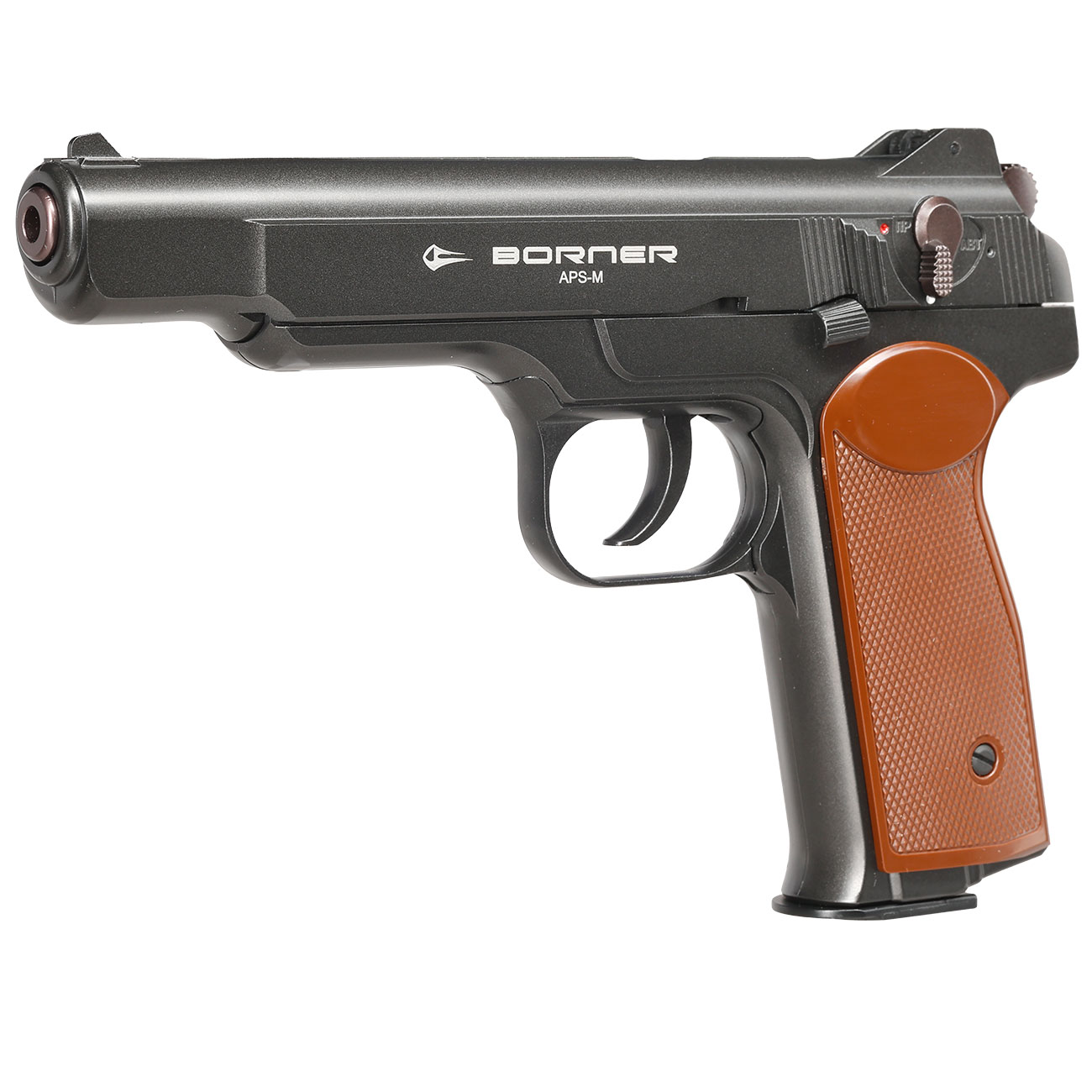 Borner APS-M CO2 Luftpistole Kal. 4,5mm BB Non-BlowBack Vollmetall schwarz Bild 2