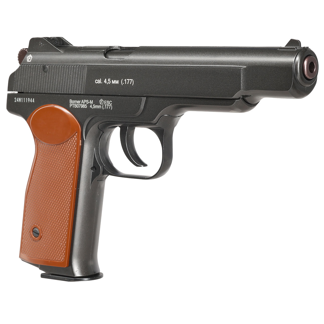 Borner APS-M CO2 Luftpistole Kal. 4,5mm BB Non-BlowBack Vollmetall schwarz Bild 8