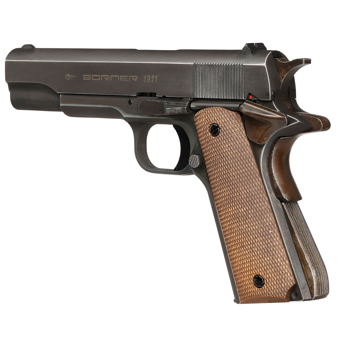 Borner 1911 CO2 Luftpistole Kal. 4,5mm BB BlowBack Vollmetall Vintage Used-Look Optik Bild 4