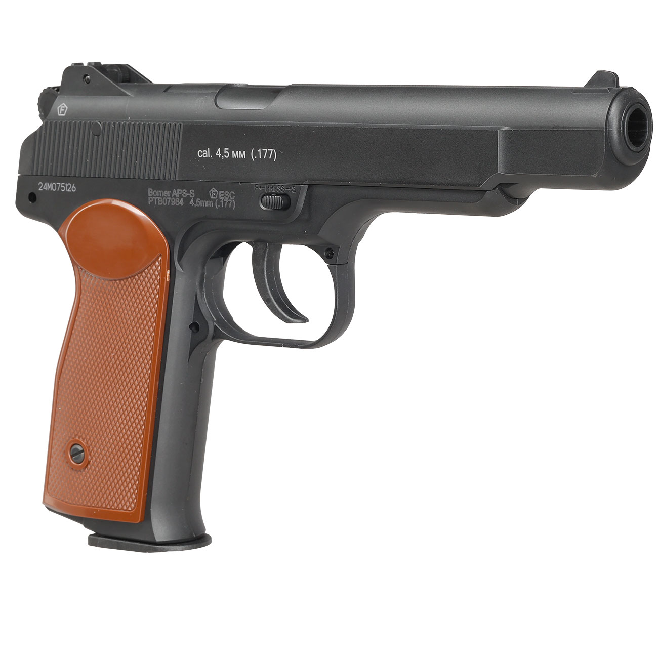 Borner APS-S CO2 Luftpistole Kal. 4,5mm BB Non-BlowBack schwarz Bild 8