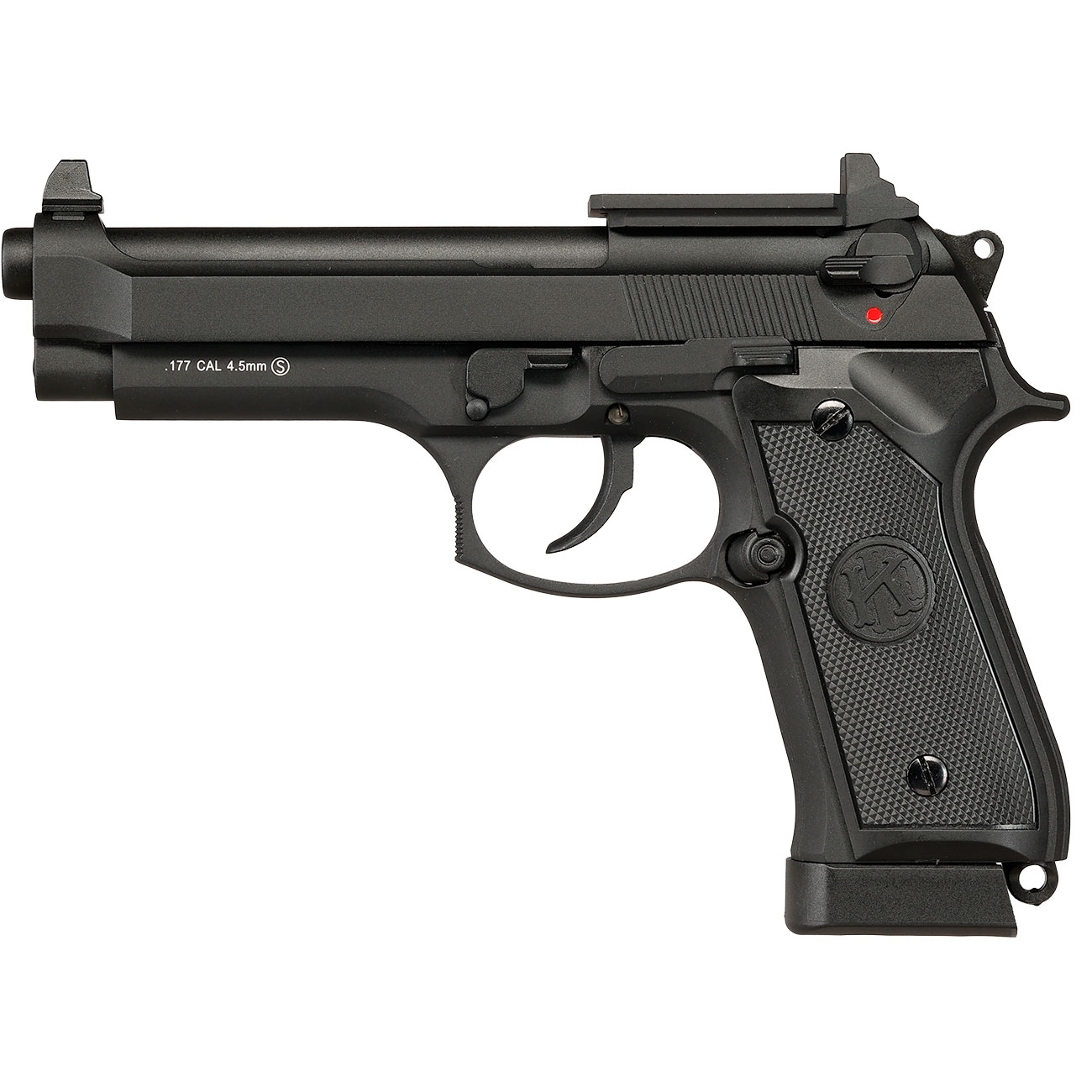 KLI M92 Optic Ready CO2 Luftpistole Kal. 4,5 mm BB Vollmetall Blowback schwarz