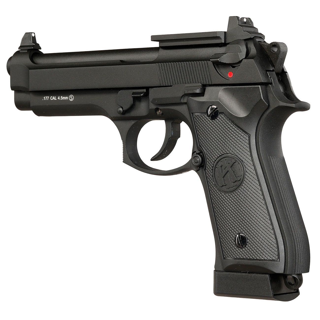 KLI M92 Optic Ready CO2 Luftpistole Kal. 4,5 mm BB Vollmetall Blowback schwarz Bild 10