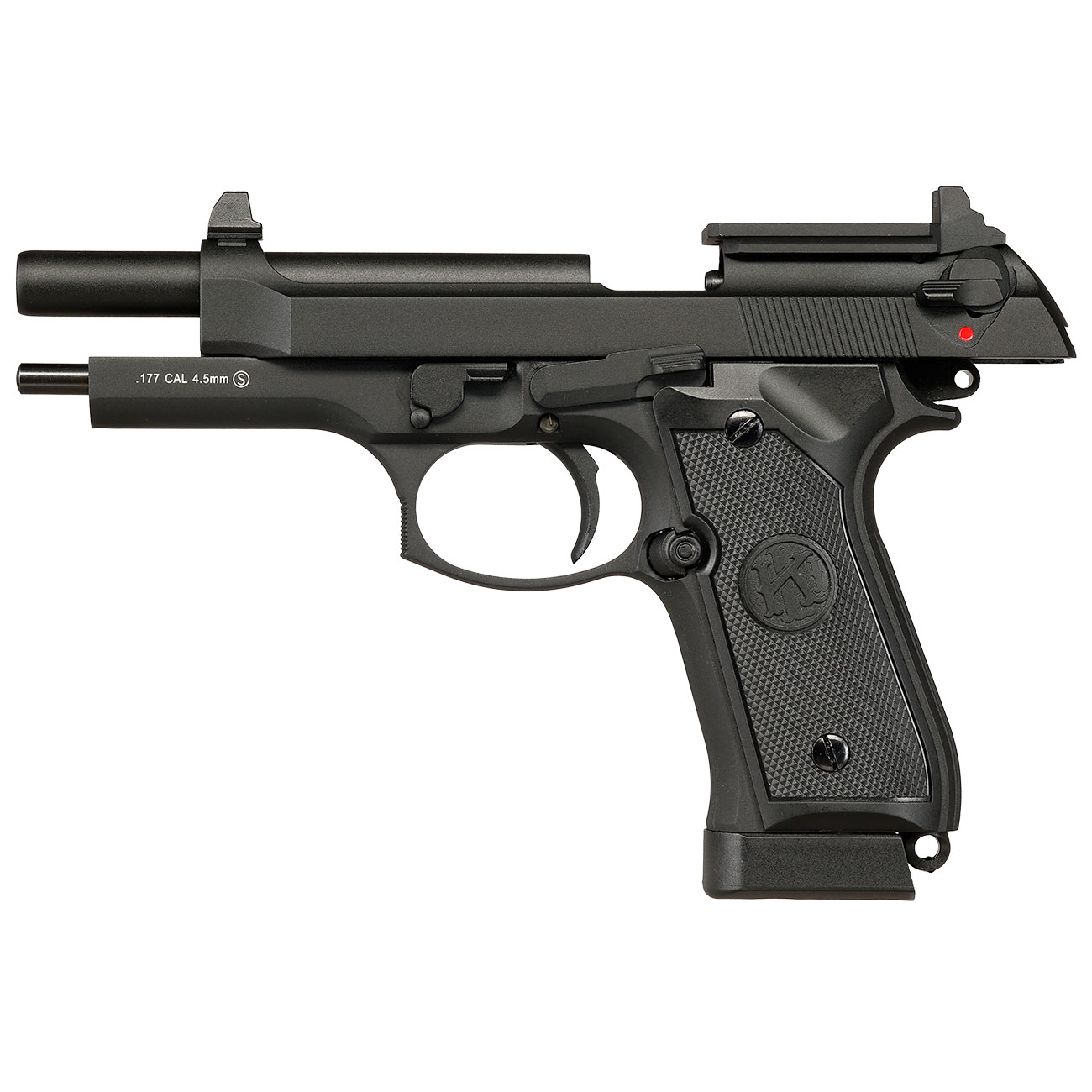 KLI M92 Optic Ready CO2 Luftpistole Kal. 4,5 mm BB Vollmetall Blowback schwarz Bild 4