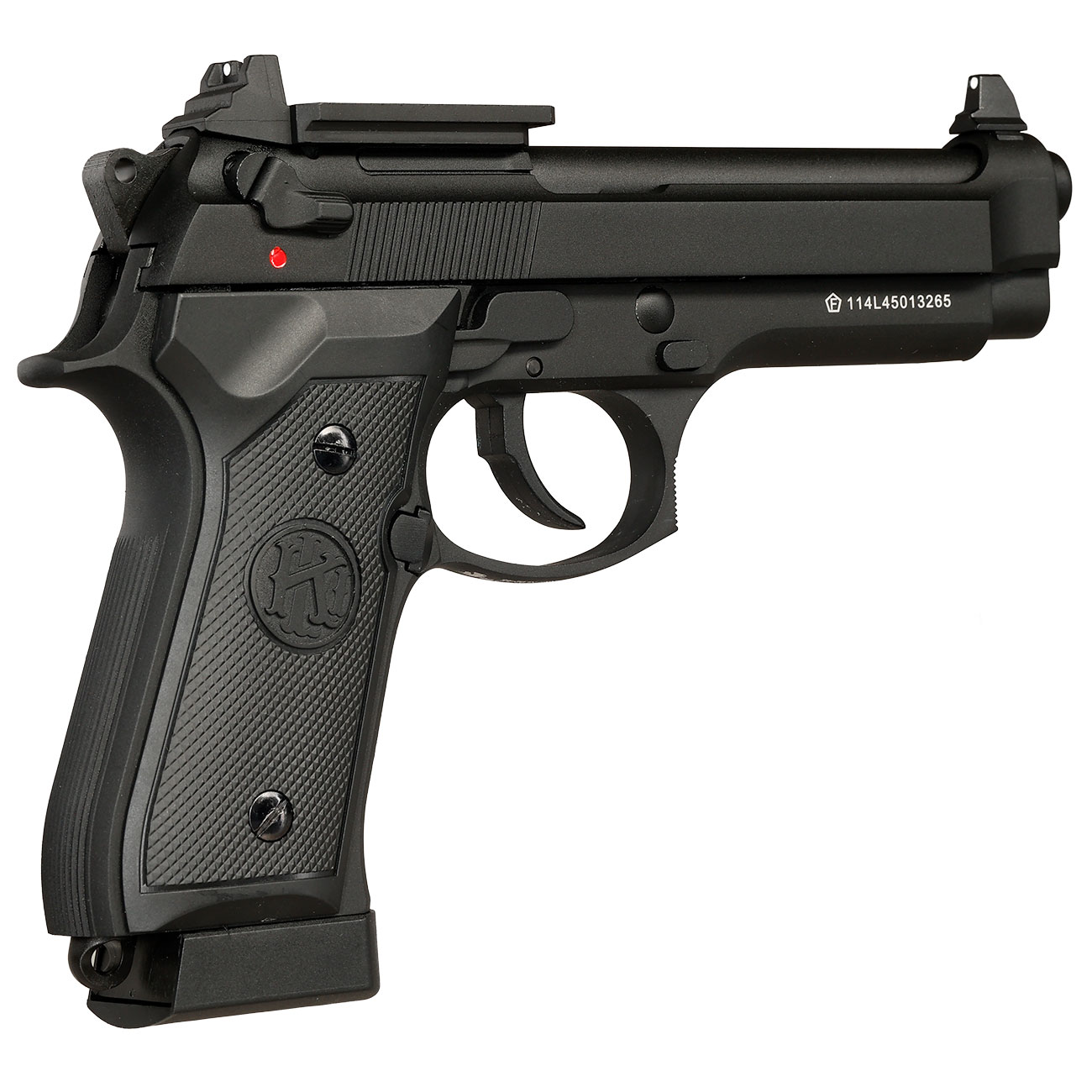 KLI M92 Optic Ready CO2 Luftpistole Kal. 4,5 mm BB Vollmetall Blowback schwarz Bild 6