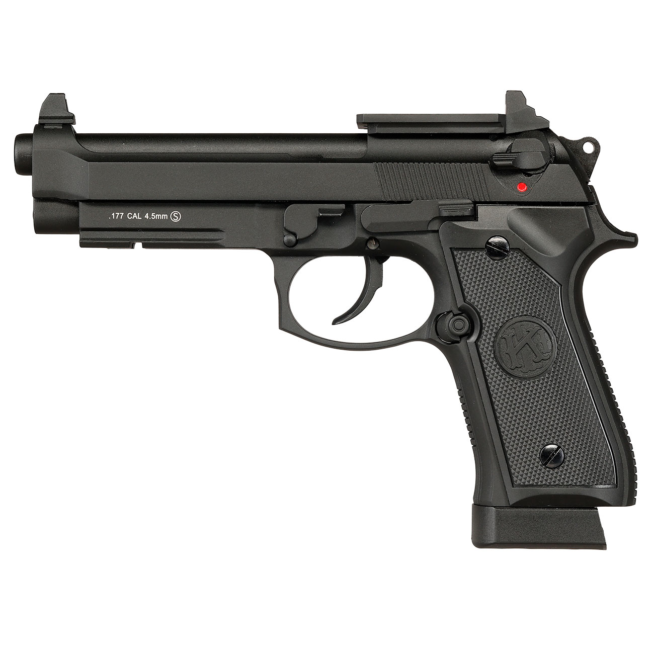 KLI M92A1 Optic Ready CO2 Luftpistole Kal. 4,5 mm BB Vollmetall Blowback schwarz