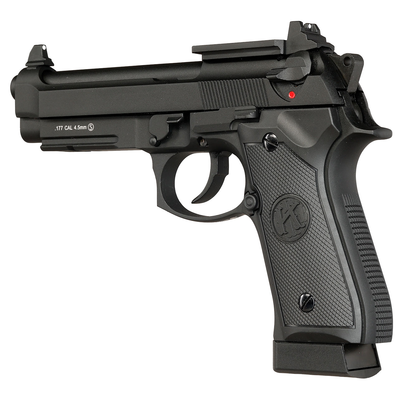 KLI M92A1 Optic Ready CO2 Luftpistole Kal. 4,5 mm BB Vollmetall Blowback schwarz Bild 10