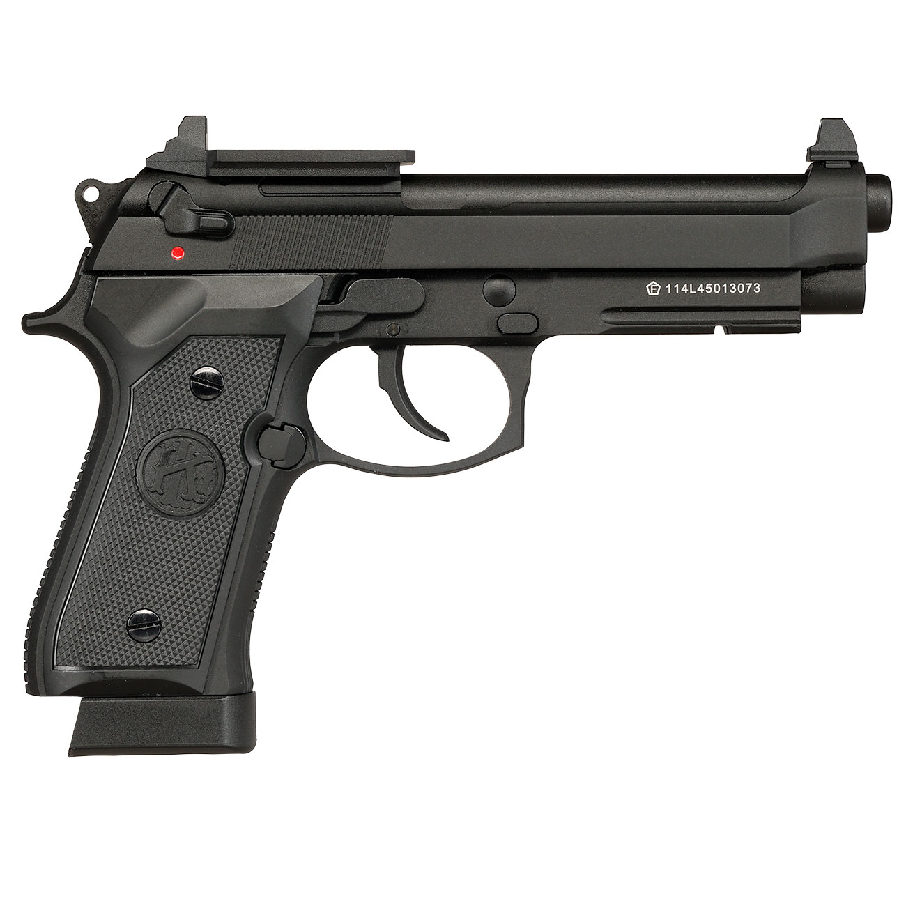 KLI M92A1 Optic Ready CO2 Luftpistole Kal. 4,5 mm BB Vollmetall Blowback schwarz Bild 5