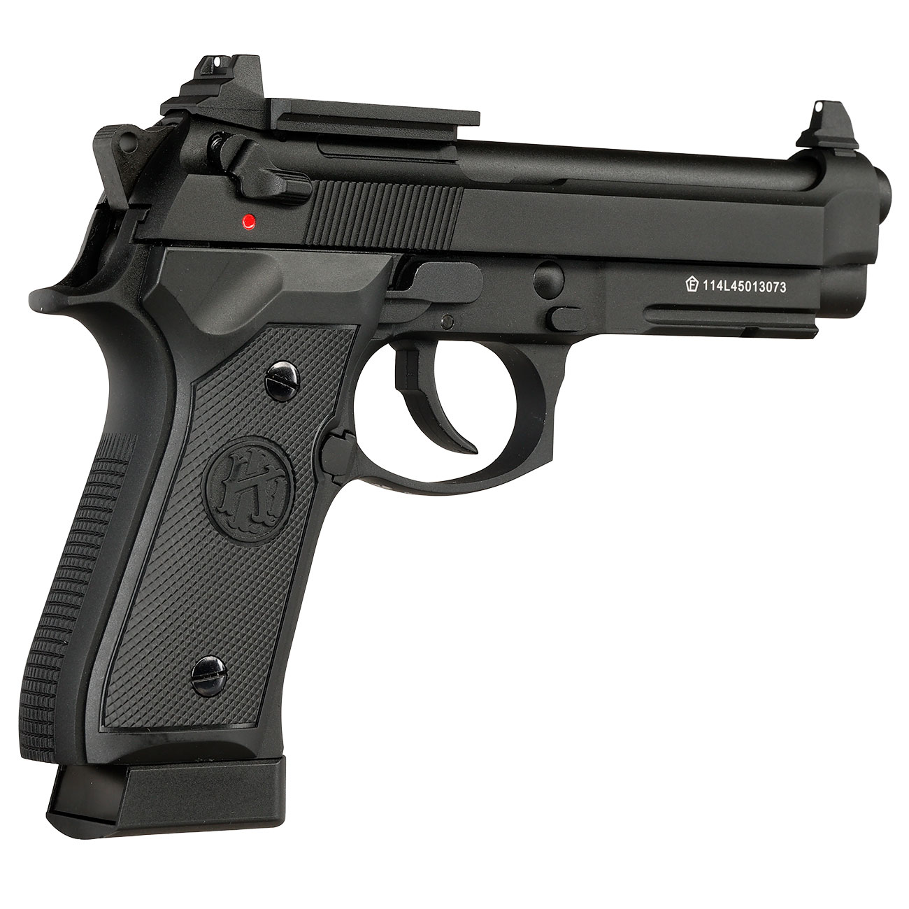 KLI M92A1 Optic Ready CO2 Luftpistole Kal. 4,5 mm BB Vollmetall Blowback schwarz Bild 6