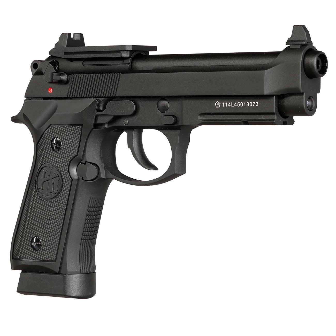 KLI M92A1 Optic Ready CO2 Luftpistole Kal. 4,5 mm BB Vollmetall Blowback schwarz Bild 9
