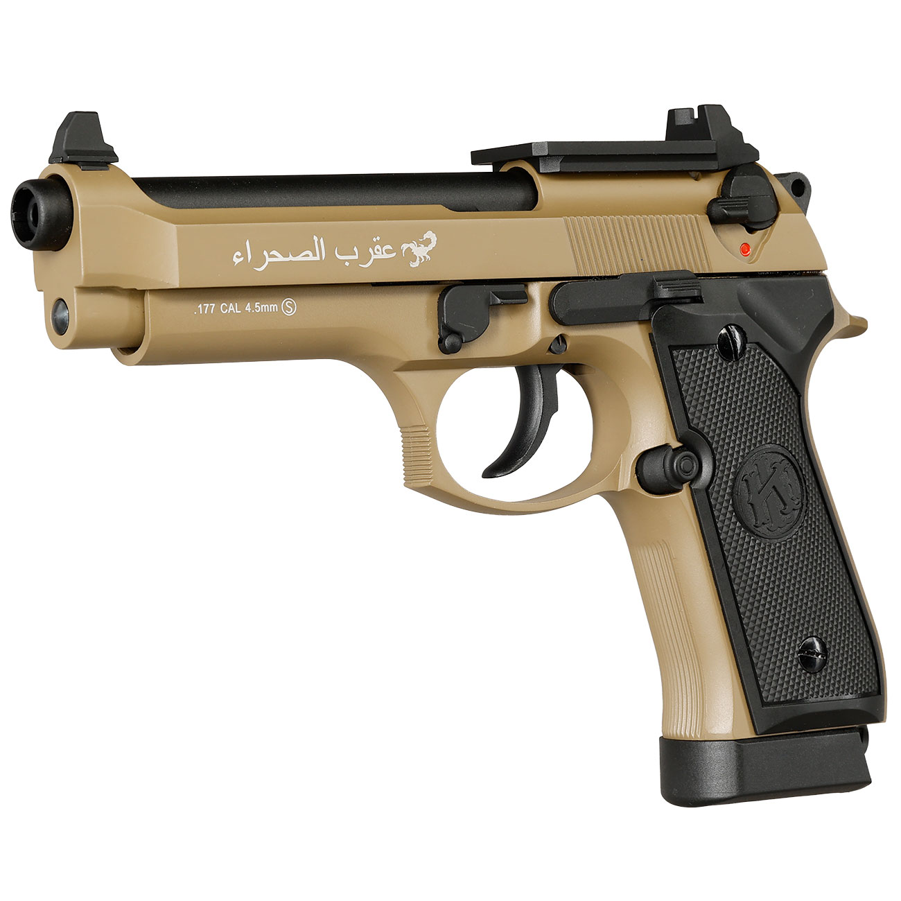 KLI M92 Optic Ready Sahara LE CO2 Luftpistole Kal. 4,5 mm BB Vollmetall Blowback Desert Tan Bild 2