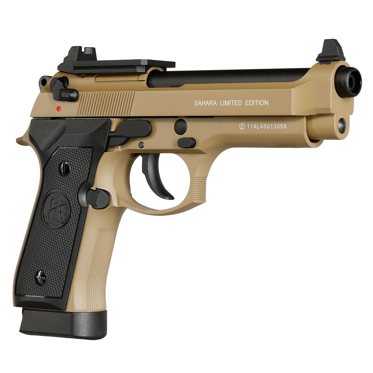 KLI M92 Optic Ready Sahara LE CO2 Luftpistole Kal. 4,5 mm BB Vollmetall Blowback Desert Tan Bild 9