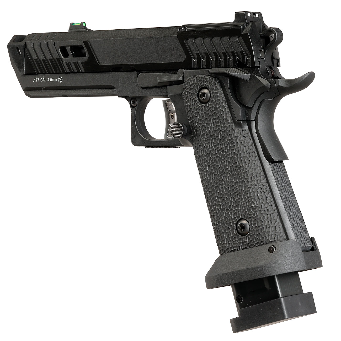 KLI Hi-Capa 4.3 Dark Viper Optic Ready CO2 Luftpistole Kal. 4,5 mm BB Blowback Vollmetall Blackout schwarz Bild 10