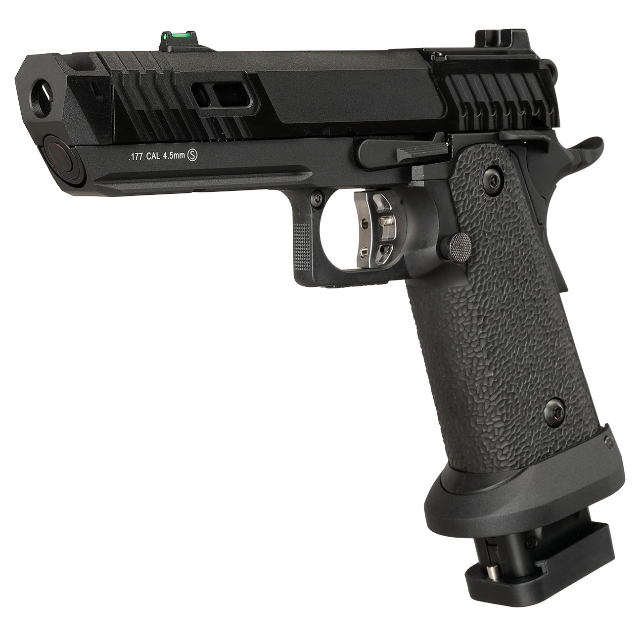 KLI Hi-Capa 4.3 Dark Viper Optic Ready CO2 Luftpistole Kal. 4,5 mm BB Blowback Vollmetall Blackout schwarz Bild 2