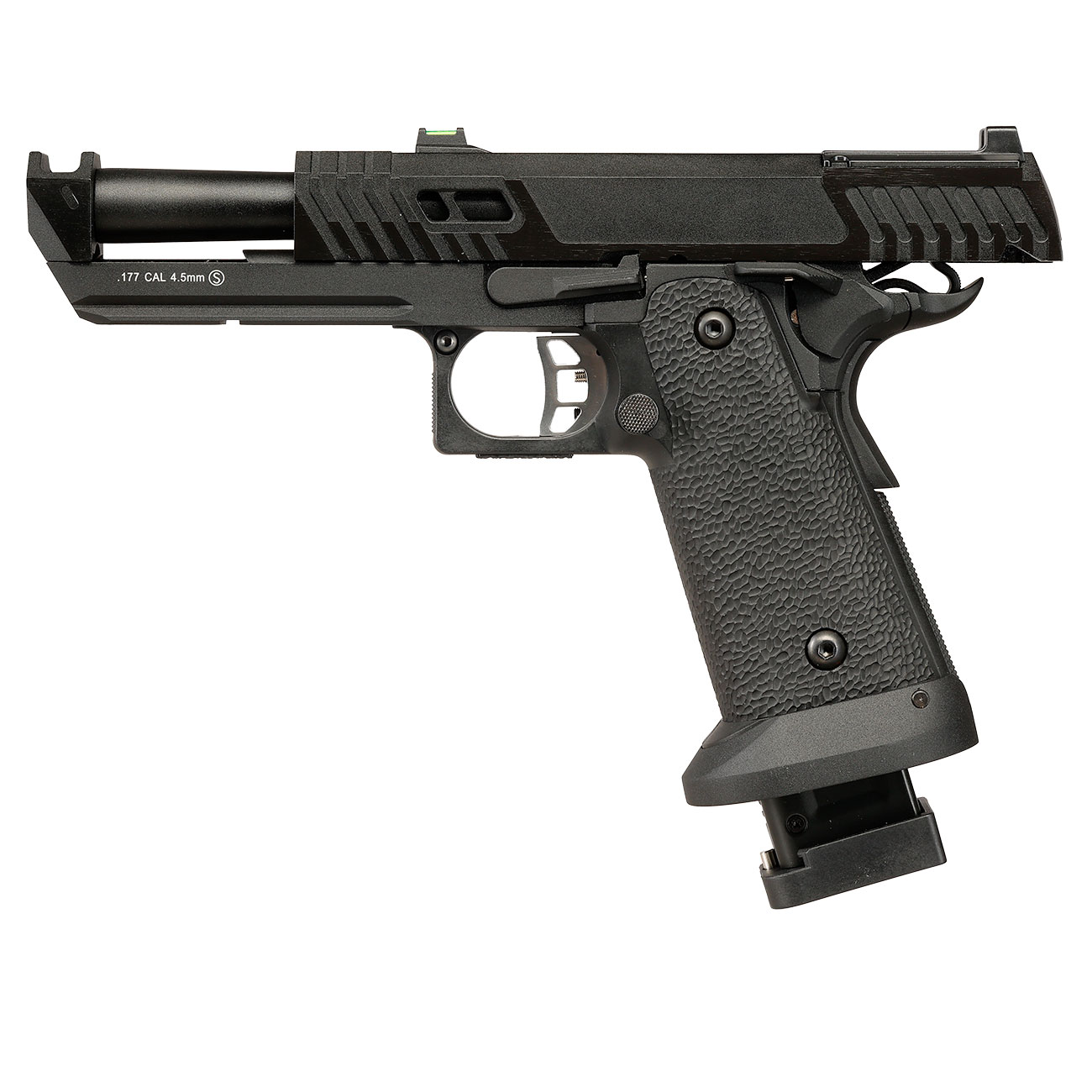 KLI Hi-Capa 4.3 Dark Viper Optic Ready CO2 Luftpistole Kal. 4,5 mm BB Blowback Vollmetall Blackout schwarz Bild 4