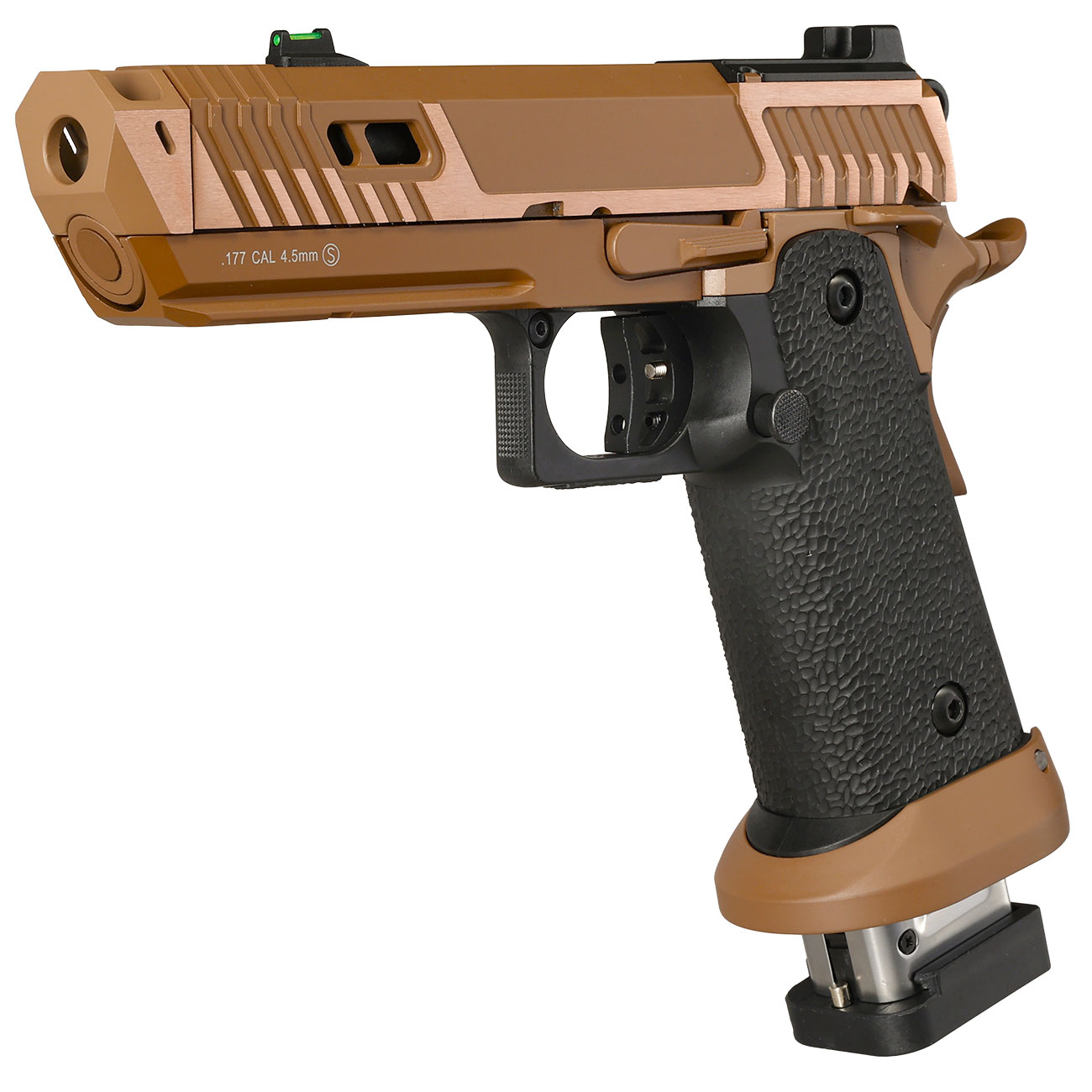 KLI Hi-Capa 4.3 Sahara Viper Optic Ready CO2 Luftpistole Kal. 4,5 mm BB Blowback Vollmetall Desert Tan Bild 2