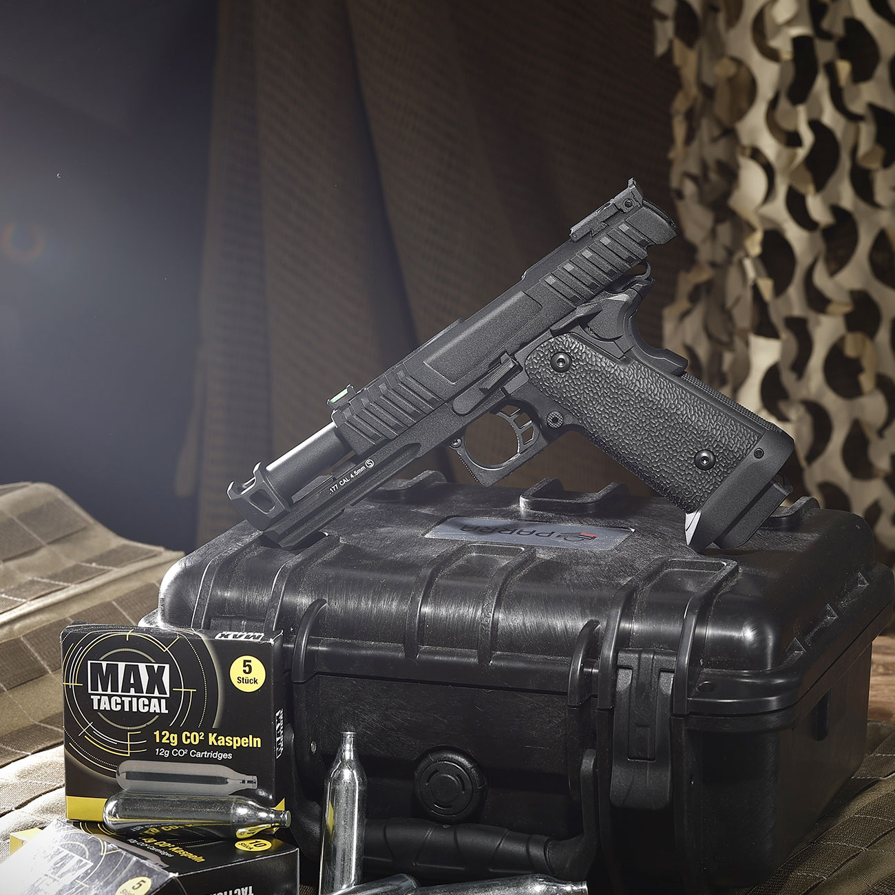 KLI Hi-Capa 4.3 Troika MK1 CO2 Luftpistole Kal. 4,5 mm BB Vollmetall Blowback schwarz Bild 1
