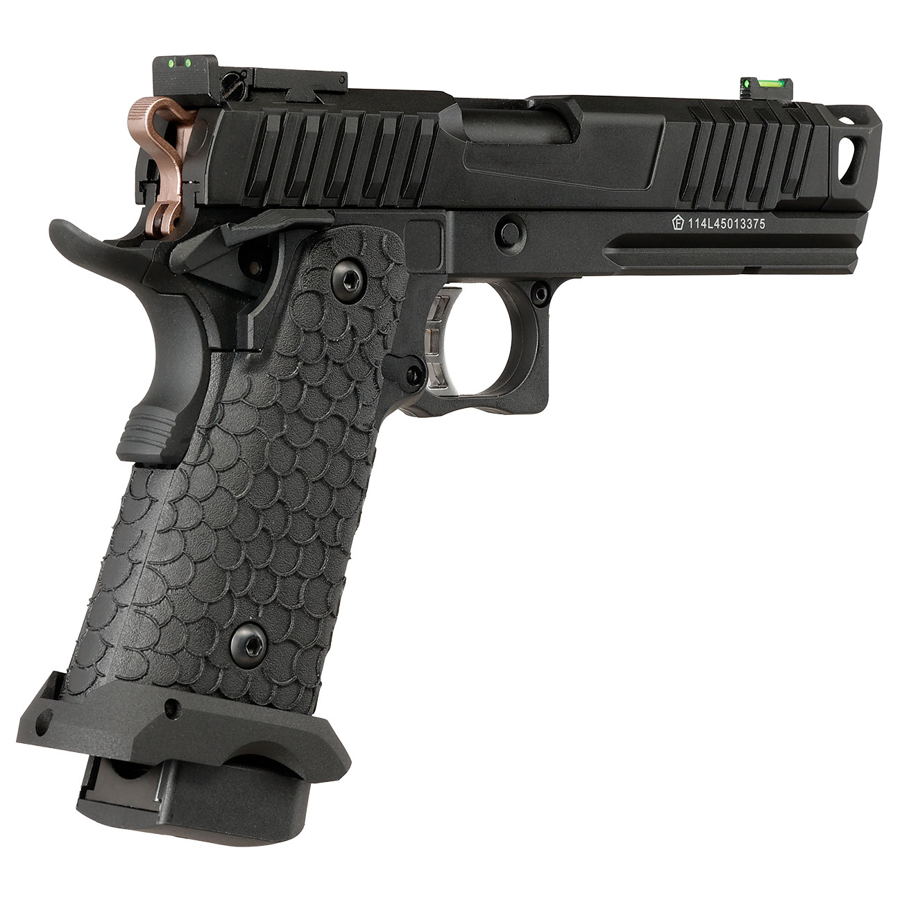 KLI Hi-Capa 4.3 Troika MK2 CO2 Luftpistole Kal. 4,5 mm BB Vollmetall Blowback schwarz Bild 6