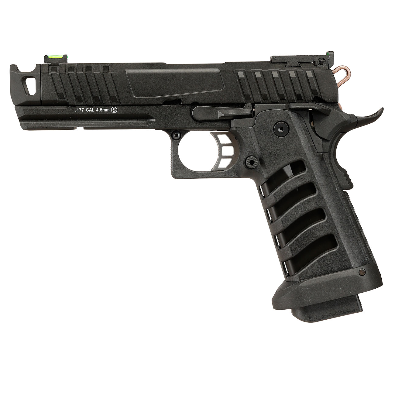 KLI Hi-Capa 4.3 Troika MK3 CO2 Luftpistole Kal. 4,5 mm BB Vollmetall Blowback schwarz