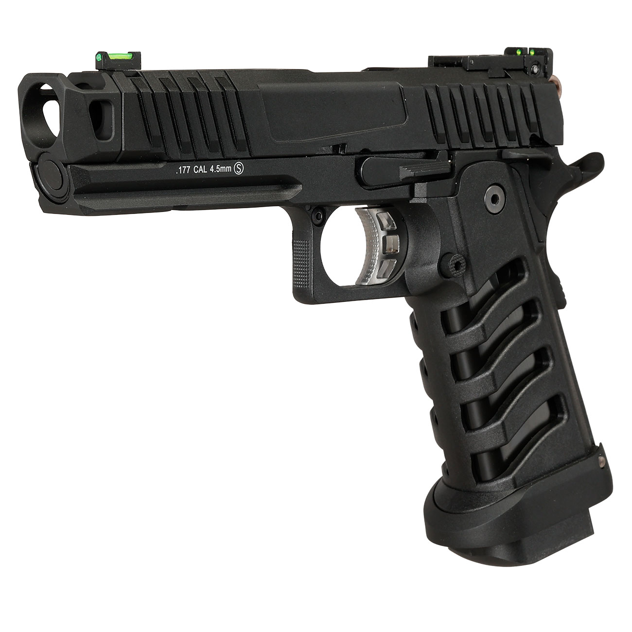 KLI Hi-Capa 4.3 Troika MK3 CO2 Luftpistole Kal. 4,5 mm BB Vollmetall Blowback schwarz Bild 2