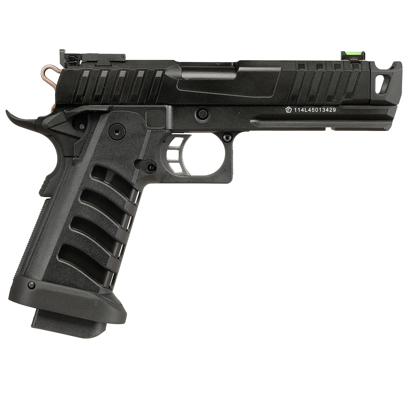 KLI Hi-Capa 4.3 Troika MK3 CO2 Luftpistole Kal. 4,5 mm BB Vollmetall Blowback schwarz Bild 5