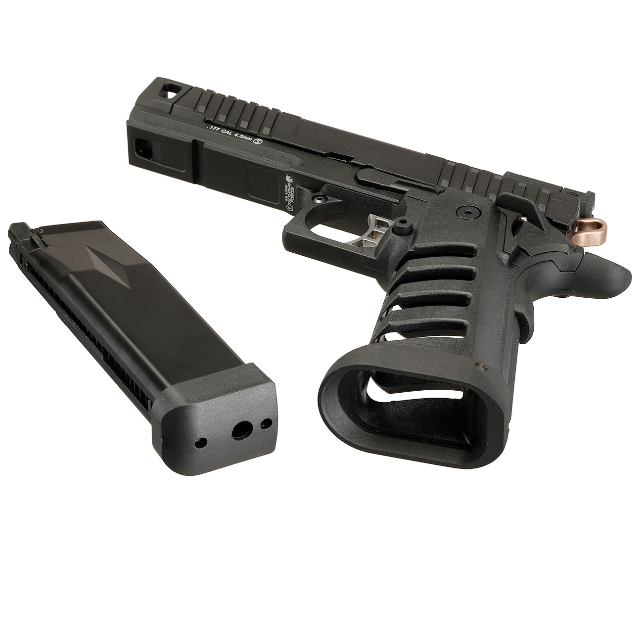 KLI Hi-Capa 4.3 Troika MK3 CO2 Luftpistole Kal. 4,5 mm BB Vollmetall Blowback schwarz Bild 7