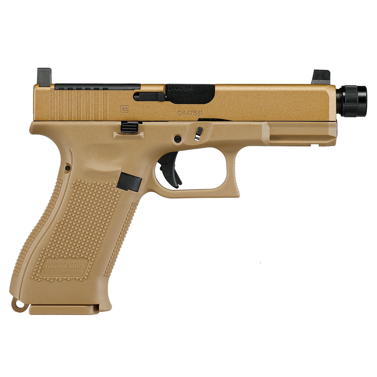 Glock 19X MOS CO2 Luftpistole Kal. 4,5mm BB Metallschlitten Blowback coyote inkl. Adapterplatten Bild 5