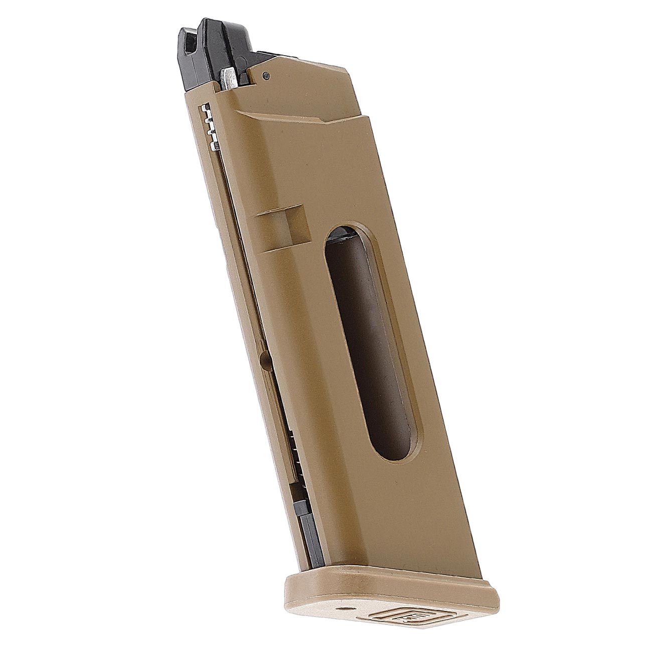 Ersatzmagazin f�r Glock 19X MOS CO2 Luftpistole Blowback Kal. 4,5mm BB 17 Schuss coyote