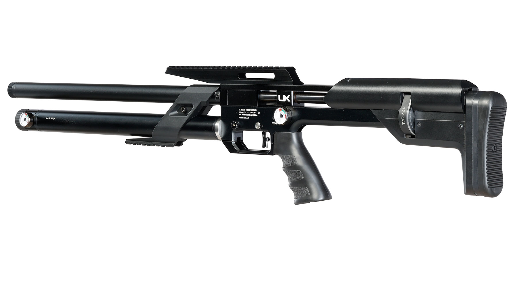 UX Zelos Bullpup Pressluftgewehr PCP 24-Schuss Kal. 4,5 mm Diabolo schwarz inkl. 2 Magazine Bild 2