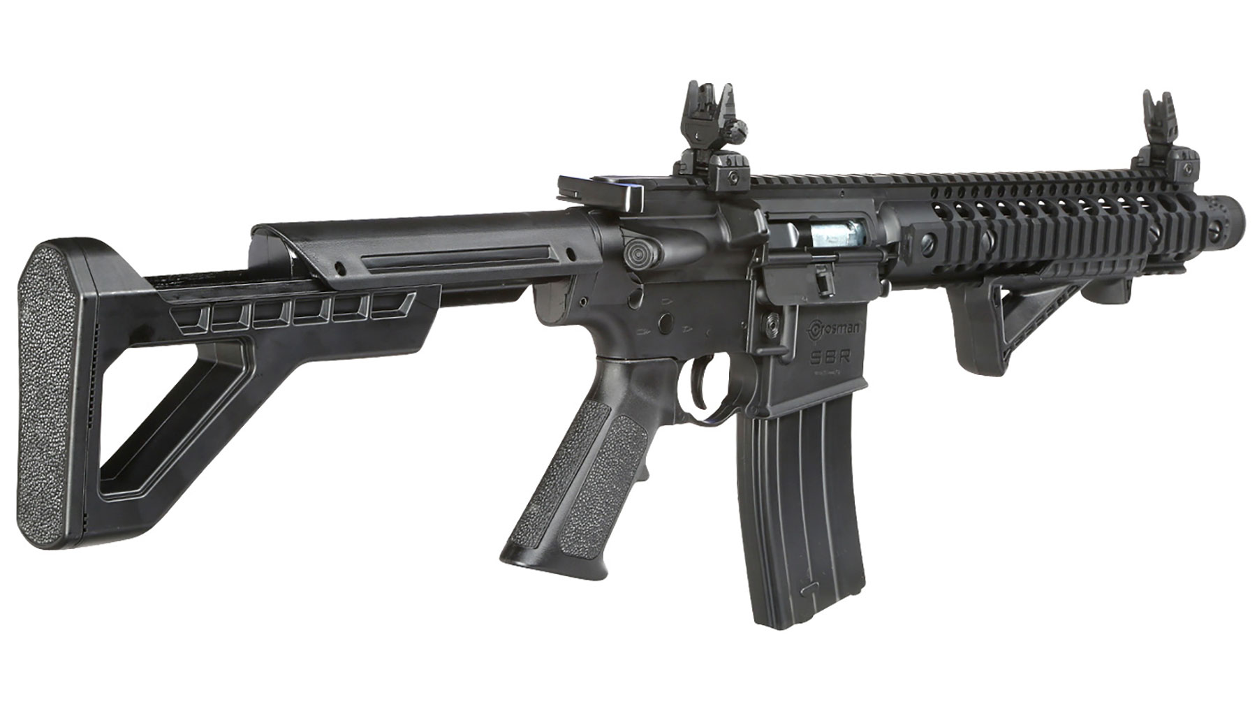 Crosman SBR CO2 Luftgewehr 4,5 mm BB Blowback Sofort Start Set inkl. Kugelfangkasten, Zielscheiben, CO2 & 3000 Stahl BBs Bild 4