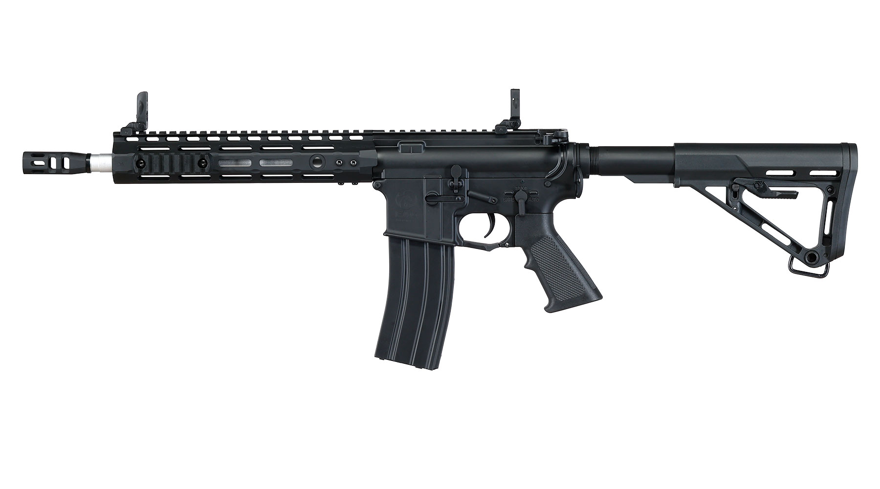 APS M4 10 Zoll M-LOK Spyder ASR-Series S-EAG Luftgewehr Vollmetall Kal. 4,5mm Stahl-BB schwarz