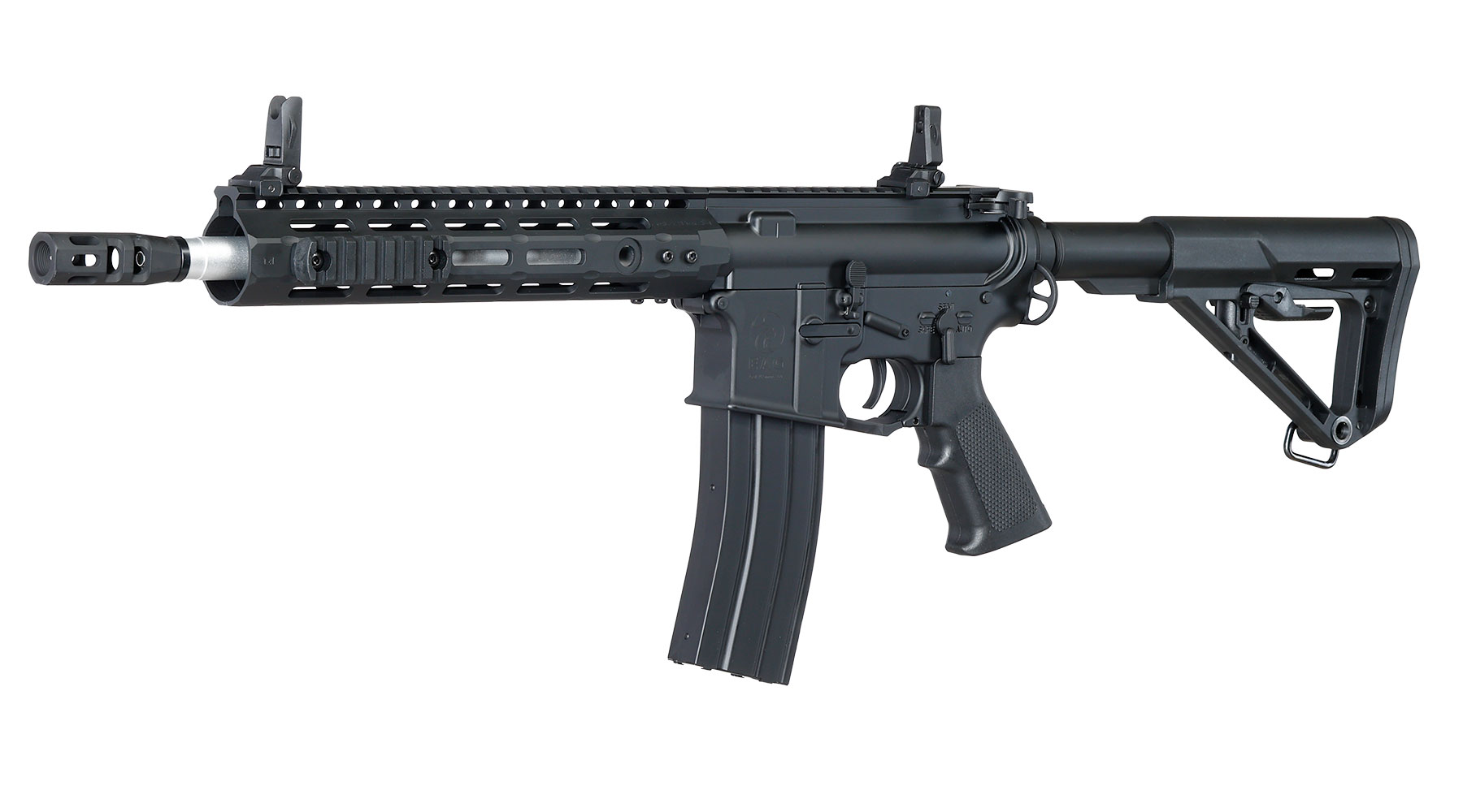 APS M4 10 Zoll M-LOK Spyder ASR-Series S-EAG Luftgewehr Vollmetall Kal. 4,5mm Stahl-BB schwarz Bild 1